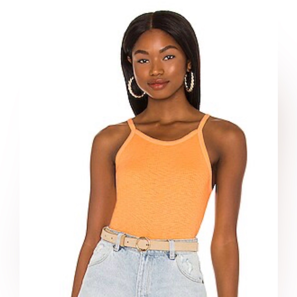 New! Sundry Strappy Tank In Pigment Pop Orange Size 2 (M 8-10)